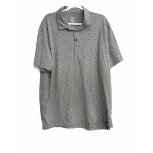George Gray Polo Shirt With Small Cross Pattern Size 2XL (50-52) Cotton Blend Ca